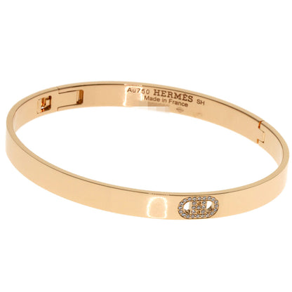 HERMES H Dunkle Diamond Bracelet K18 Pink Gold Ladies [Used]