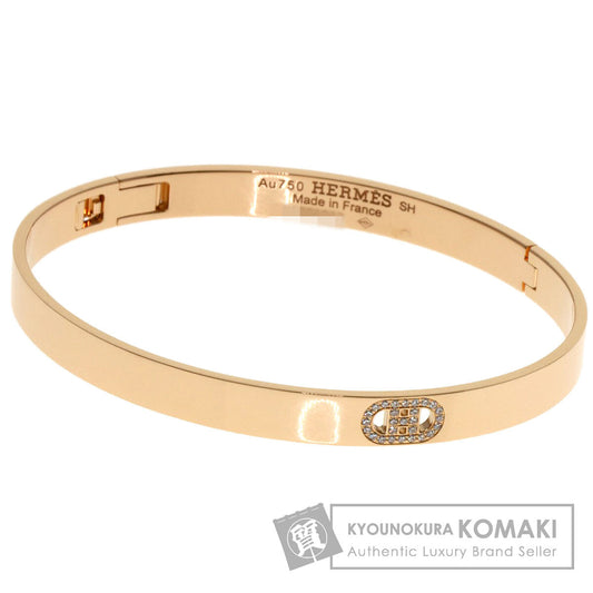 HERMES H Dunkle Diamond Bracelet K18 Pink Gold Ladies [Used]