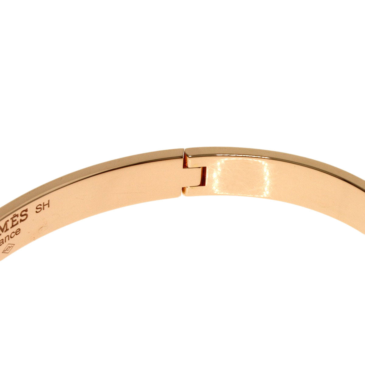 HERMES H Dunkle Diamond Bracelet K18 Pink Gold Ladies [Used]