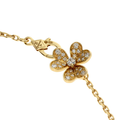 Van Cleef & Arpels Frivole 5 Flower Diamond Bracelet K18 Yellow Gold Ladies [Used]