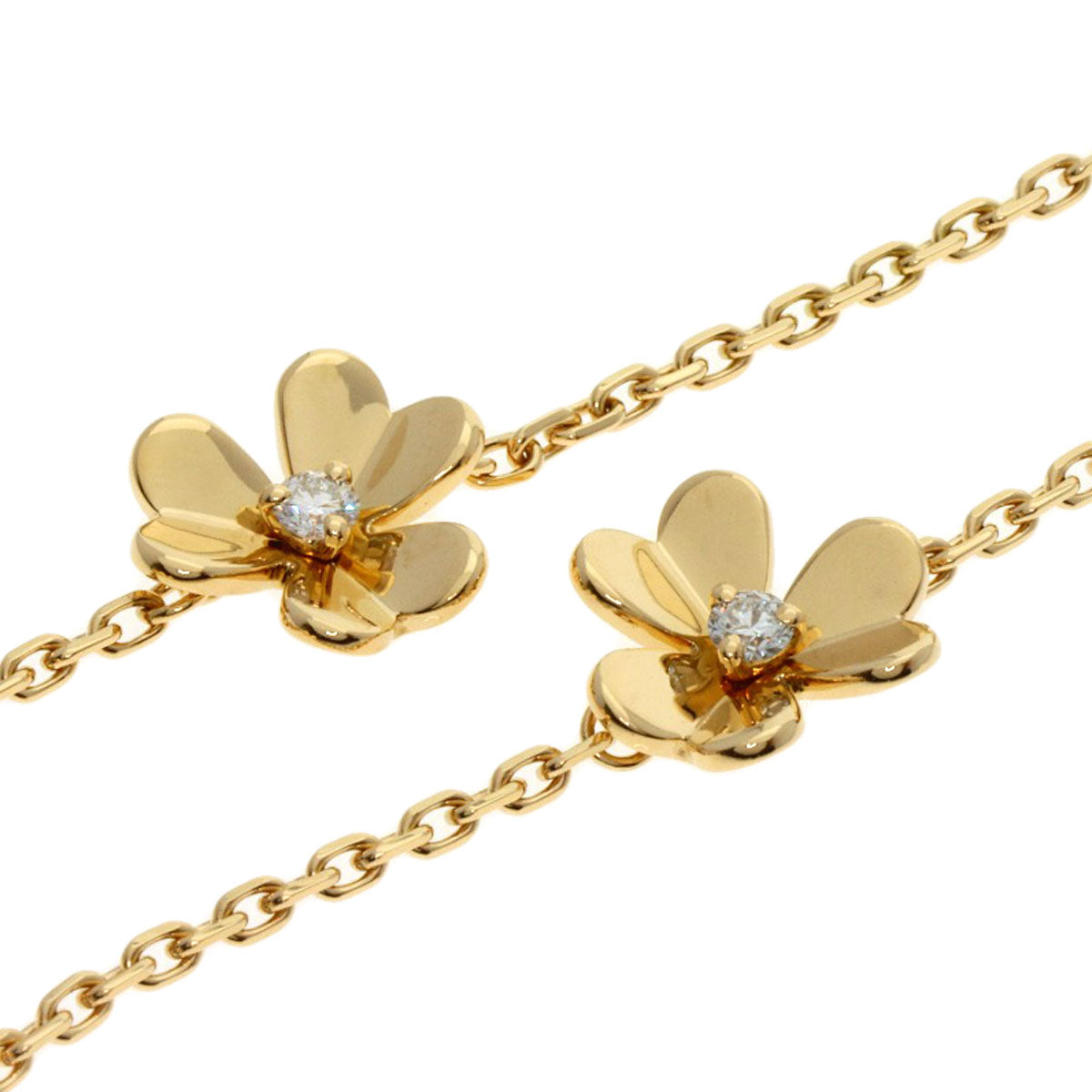 Van Cleef & Arpels Frivole 5 Flower Diamond Bracelet K18 Yellow Gold Ladies [Used]
