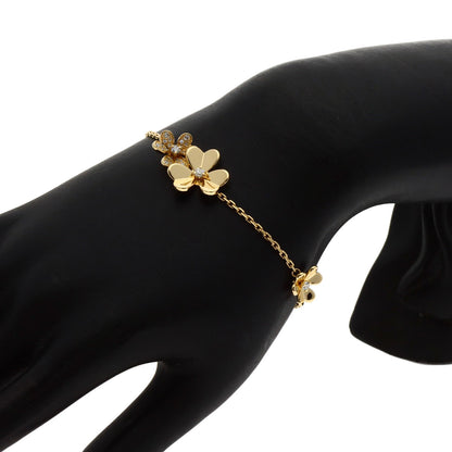 Van Cleef & Arpels Frivole 5 Flower Diamond Bracelet K18 Yellow Gold Ladies [Used]