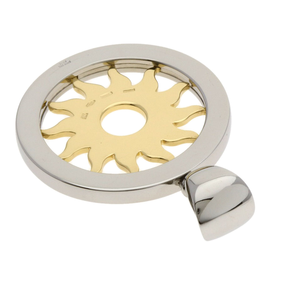 BVLGARI Tondosan Diamond TOP Pendant top Stainless Steel 18K Yellow GoldLadies [Used]
