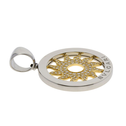 BVLGARI Tondosan Diamond TOP Pendant top Stainless Steel 18K Yellow GoldLadies [Used]