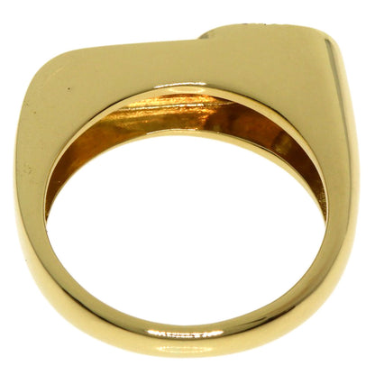 Dior CD logo Diamond Ring K18 Yellow Gold Ladies [Used]
