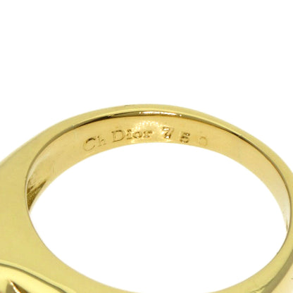 Dior CD logo Diamond Ring K18 Yellow Gold Ladies [Used]