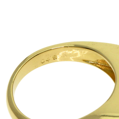 Dior CD logo Diamond Ring K18 Yellow Gold Ladies [Used]