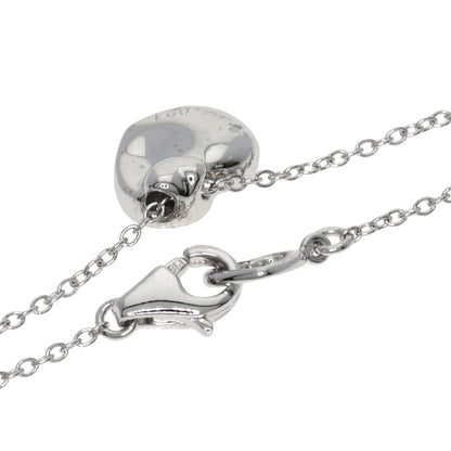 Ponte Vecchio heart pavé diamond Necklace K18 White Gold Ladies [Used]