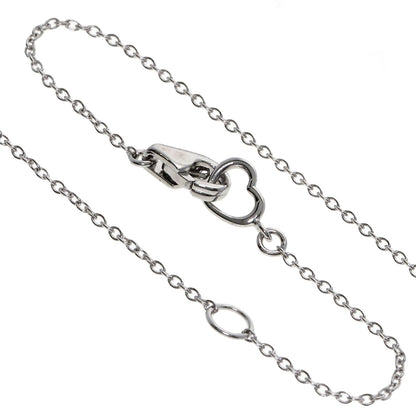 Ponte Vecchio heart pavé diamond Necklace K18 White Gold Ladies [Used]