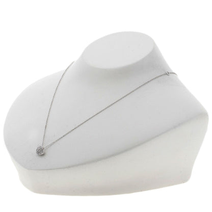 Ponte Vecchio heart pavé diamond Necklace K18 White Gold Ladies [Used]