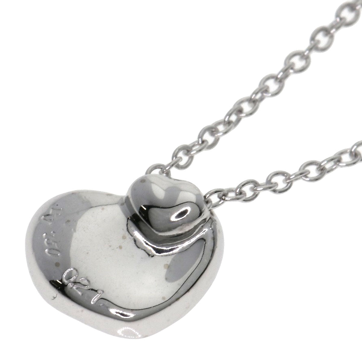 Ponte Vecchio heart pavé diamond Necklace K18 White Gold Ladies [Used]