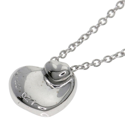 Ponte Vecchio heart pavé diamond Necklace K18 White Gold Ladies [Used]