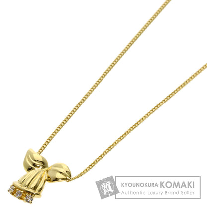 Dior 3P Diamond Necklace K18 Yellow Gold Ladies [Used]
