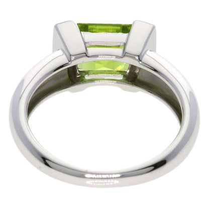 Ponte Vecchio Peridot Diamond Ring K18 White Gold Ladies [Used]