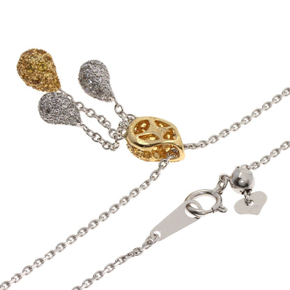 Queen Yellow sapphire Diamond Necklace K18 Yellow Gold K18 White GoldLadies [Used]