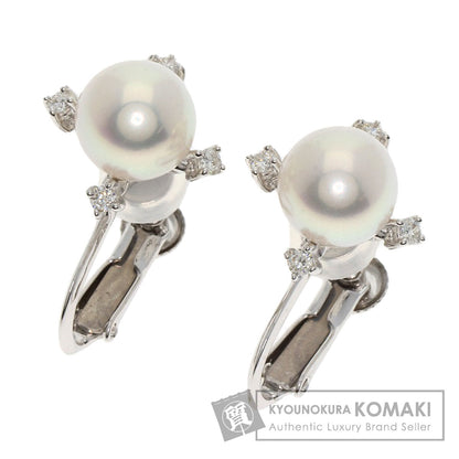 TASAKI Pearl Pearl Diamond Earring K18 White Gold K14WGLadies [Used]