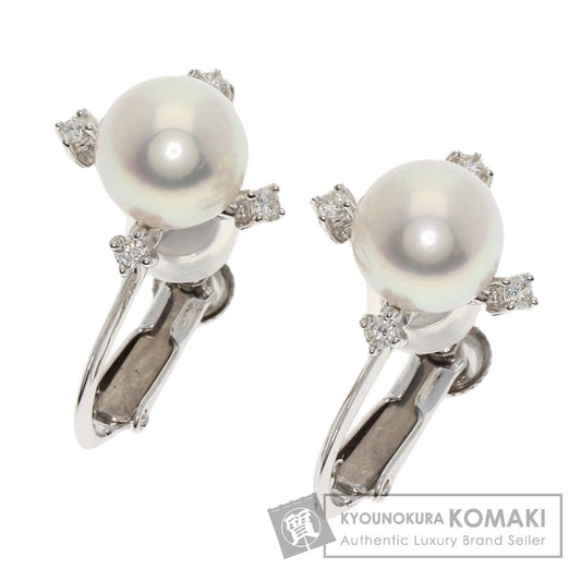 TASAKI Pearl Pearl Diamond Earring K18 White Gold K14WGLadies [Used]