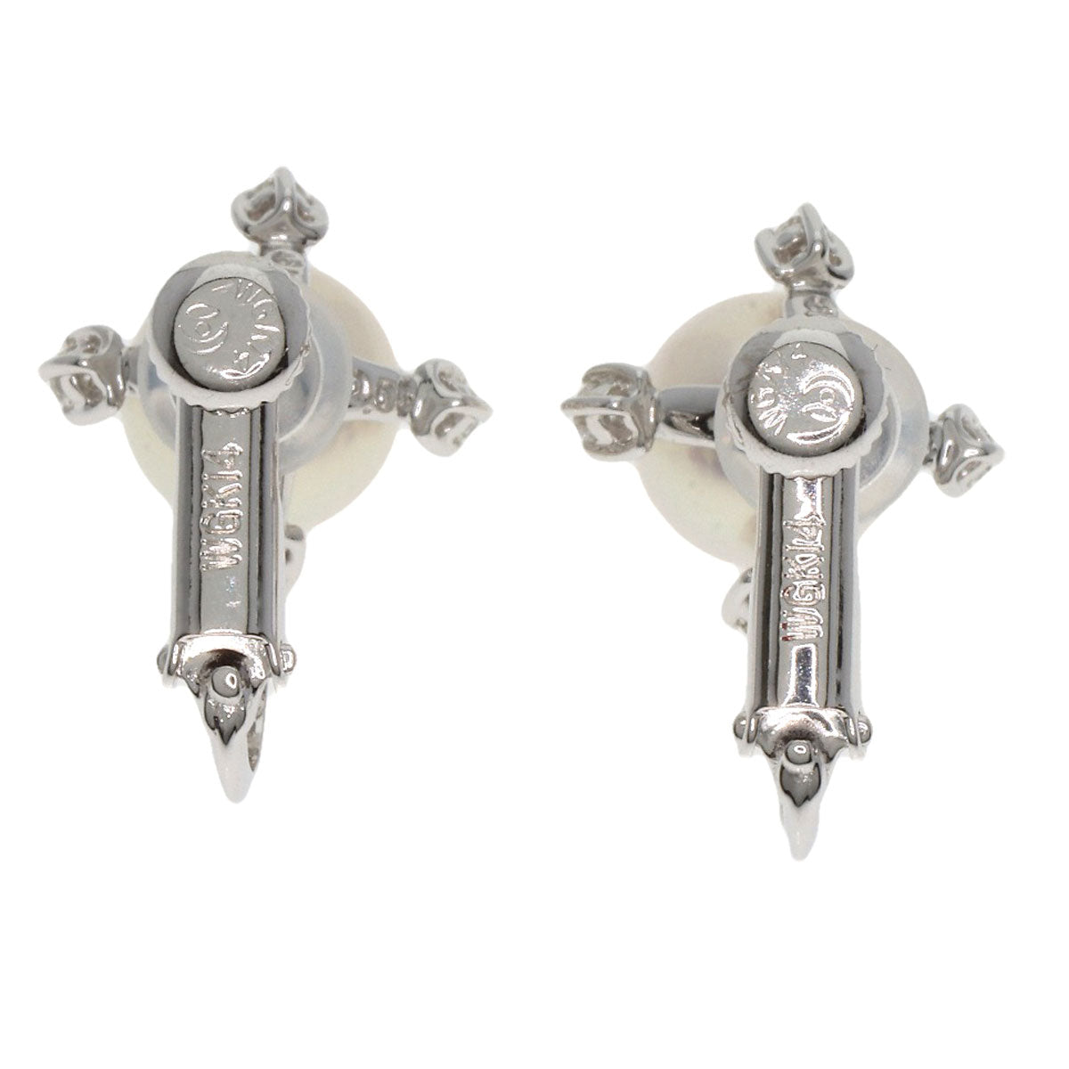 TASAKI Pearl Pearl Diamond Earring K18 White Gold K14WGLadies [Used]