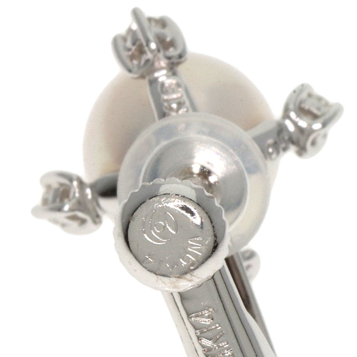 TASAKI Pearl Pearl Diamond Earring K18 White Gold K14WGLadies [Used]