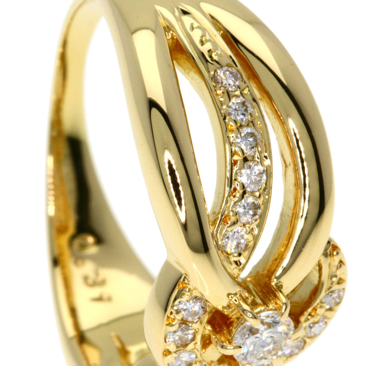 TASAKI Diamond Ring K18 Yellow Gold Ladies [Used]
