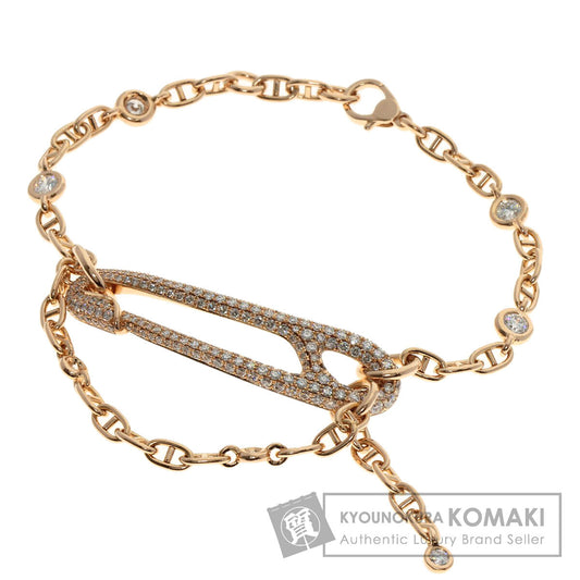 HERMES Shane Dunkle Punk Diamond Bracelet K18 Pink Gold Ladies [Used]