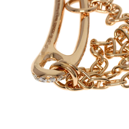 HERMES Shane Dunkle Punk Diamond Bracelet K18 Pink Gold Ladies [Used]