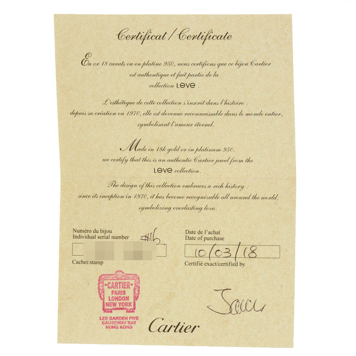 CARTIER Love Bracelet Full Diamond #16 with Driver Bracelet K18 White Gold 18K Pink GoldLadies [Used]