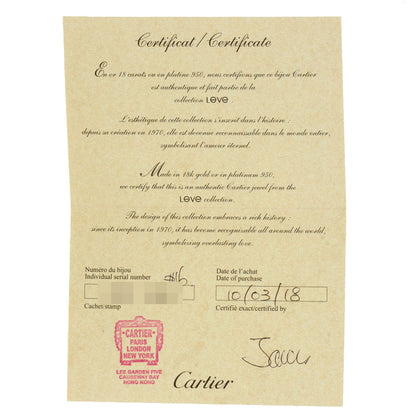 CARTIER Love Bracelet Full Diamond #16 with Driver Bracelet K18 White Gold 18K Pink GoldLadies [Used]