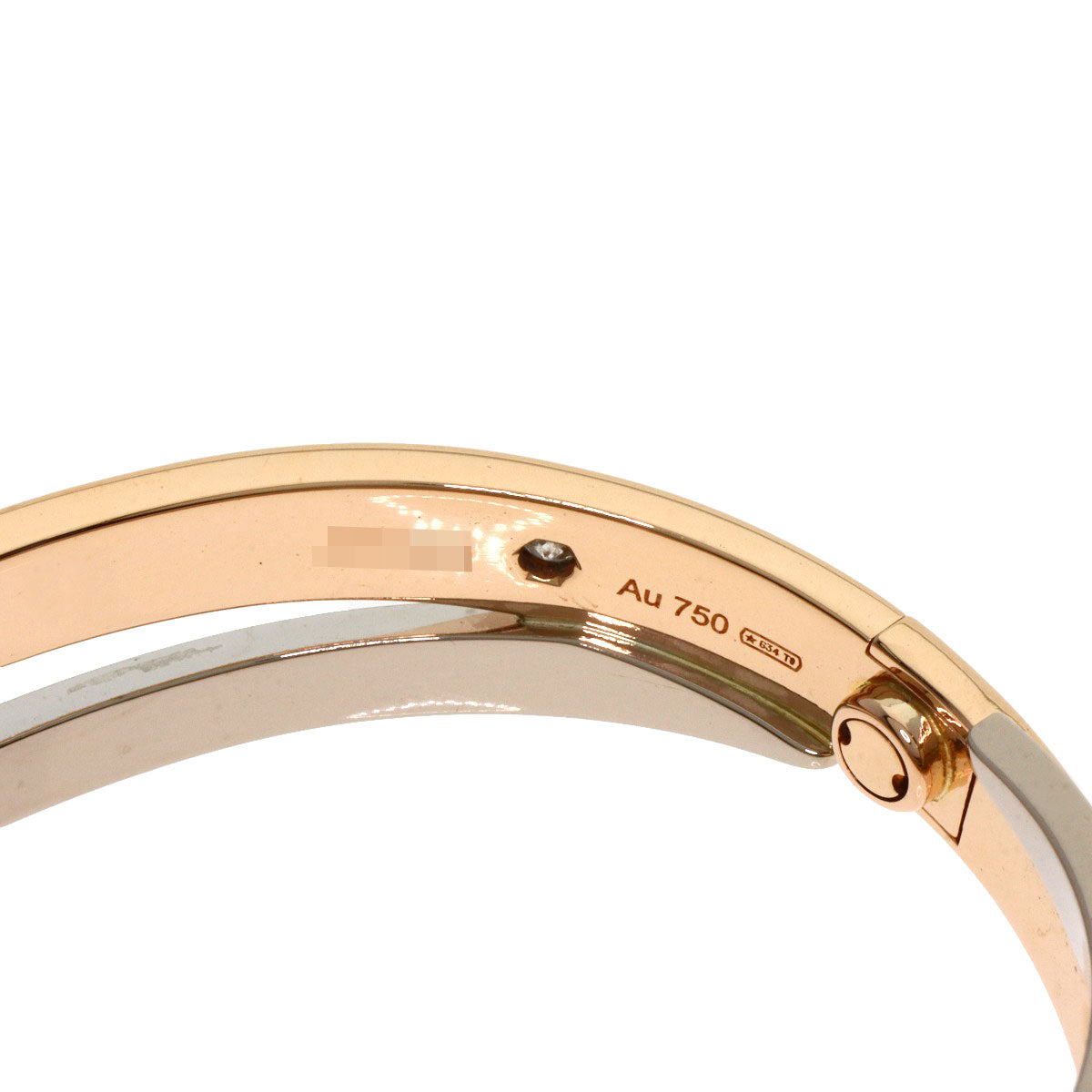 CARTIER Love Bracelet Full Diamond #16 with Driver Bracelet K18 White Gold 18K Pink GoldLadies [Used]
