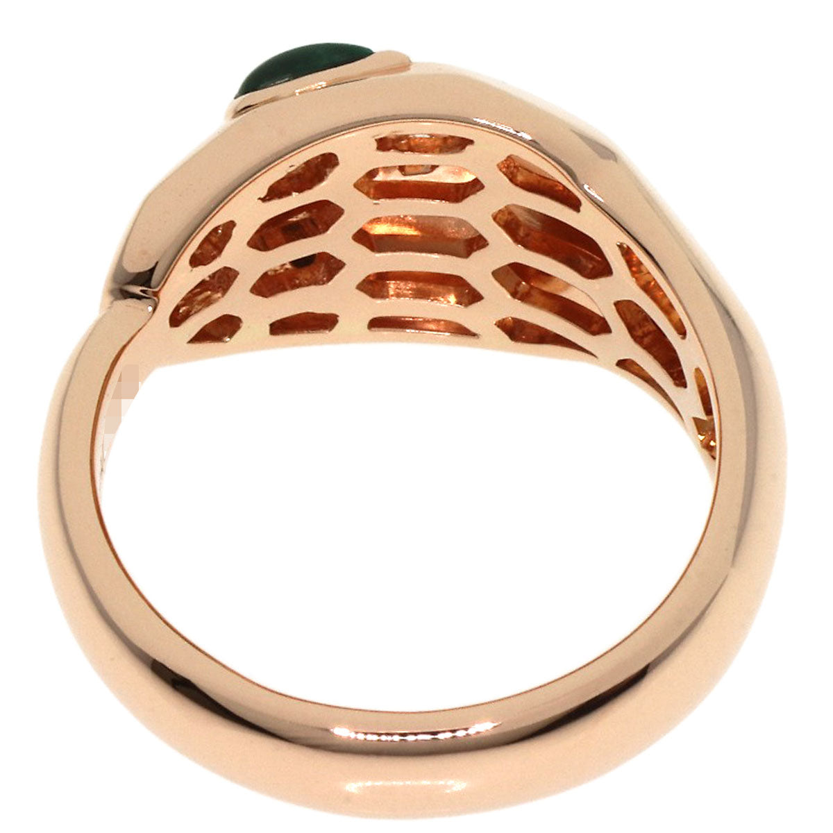 BVLGARI Serpenti Malachite Diamond Ring K18 Pink Gold Ladies [Used]