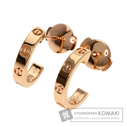 CARTIER mini love earring K18 Pink Gold Ladies [Used]
