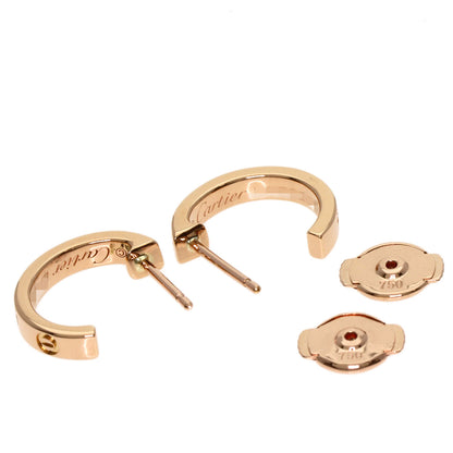 CARTIER mini love earring K18 Pink Gold Ladies [Used]