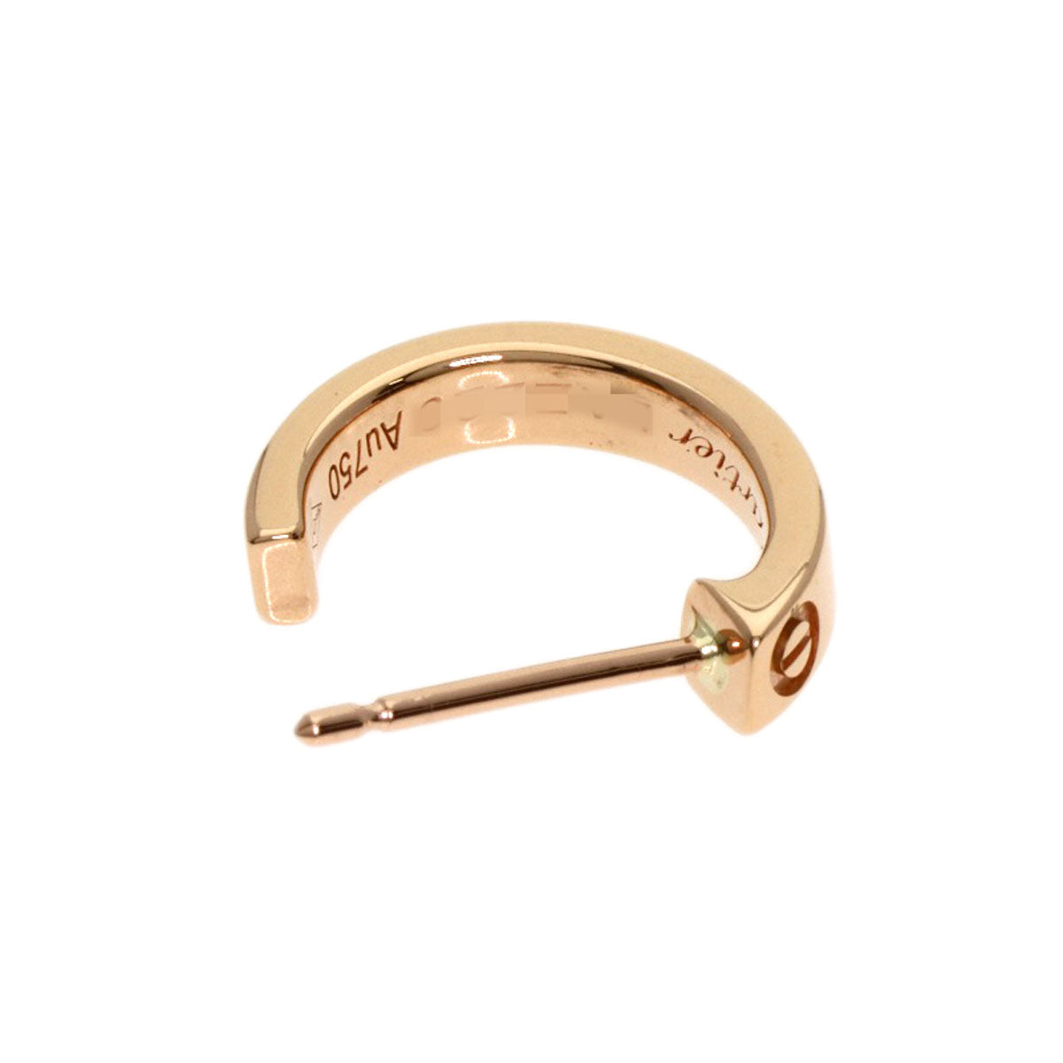 CARTIER mini love earring K18 Pink Gold Ladies [Used]