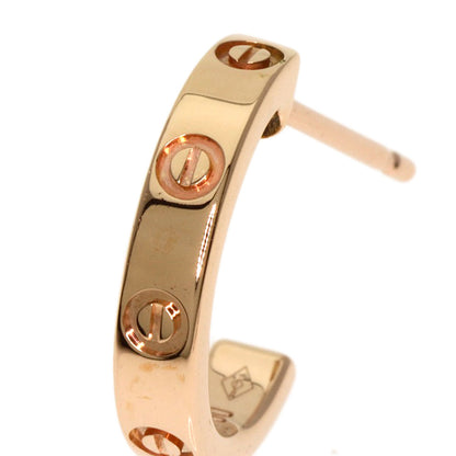 CARTIER mini love earring K18 Pink Gold Ladies [Used]