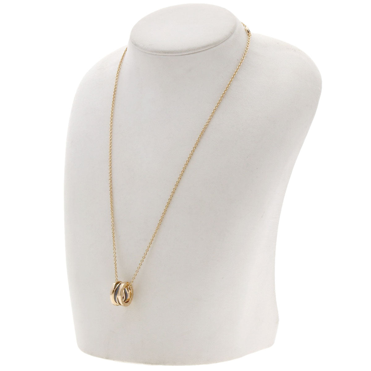 BVLGARI B.zero1 Legend Black Ceramic Necklace K18 Pink Gold Ladies [Used]