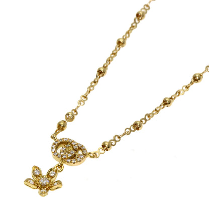 GUCCI Flora Diamond Necklace K18 Yellow Gold Ladies [Used]