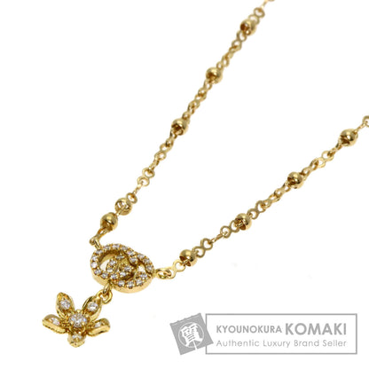 GUCCI Flora Diamond Necklace K18 Yellow Gold Ladies [Used]