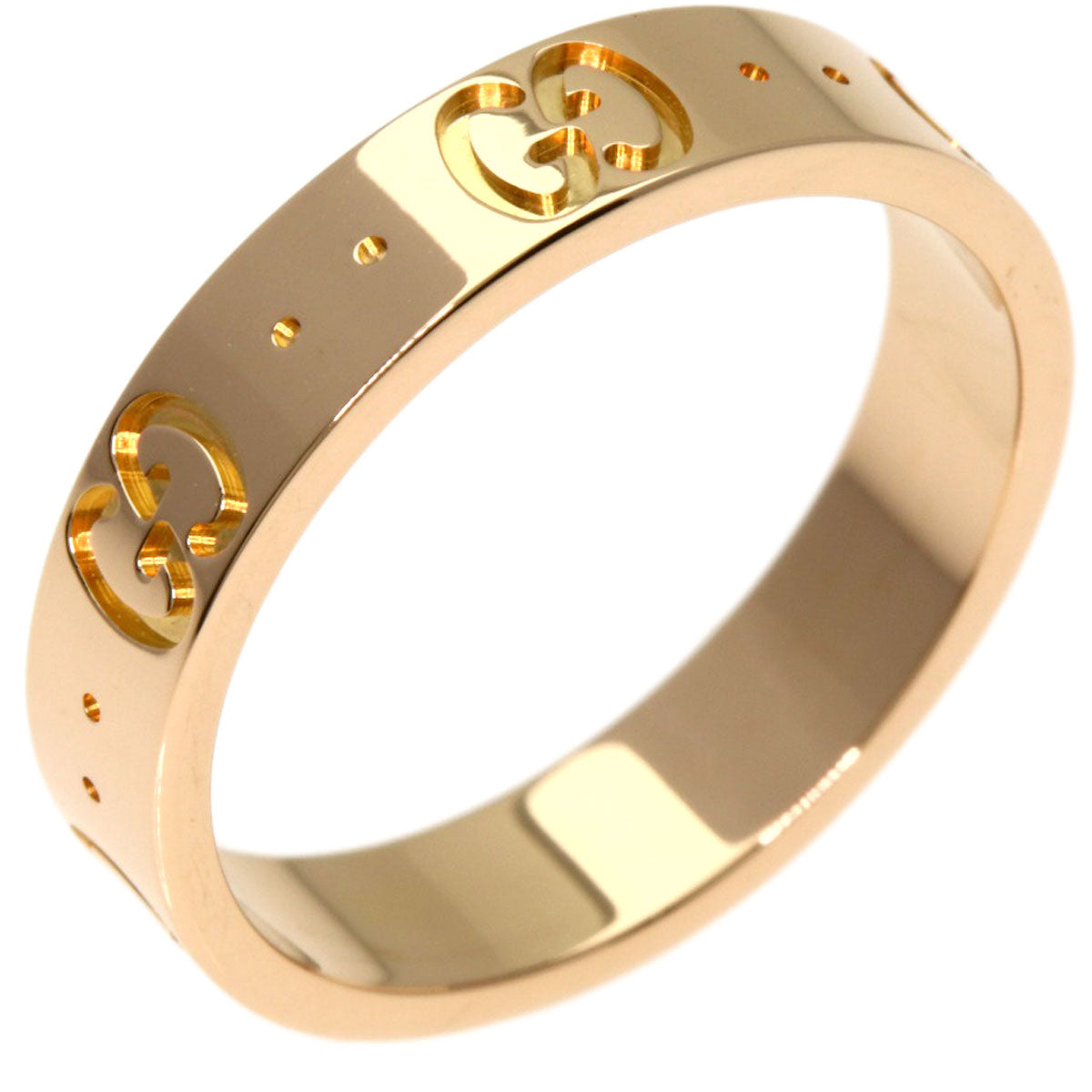 GUCCI Icon # 11 Ring K18 Pink Gold Ladies [Used]