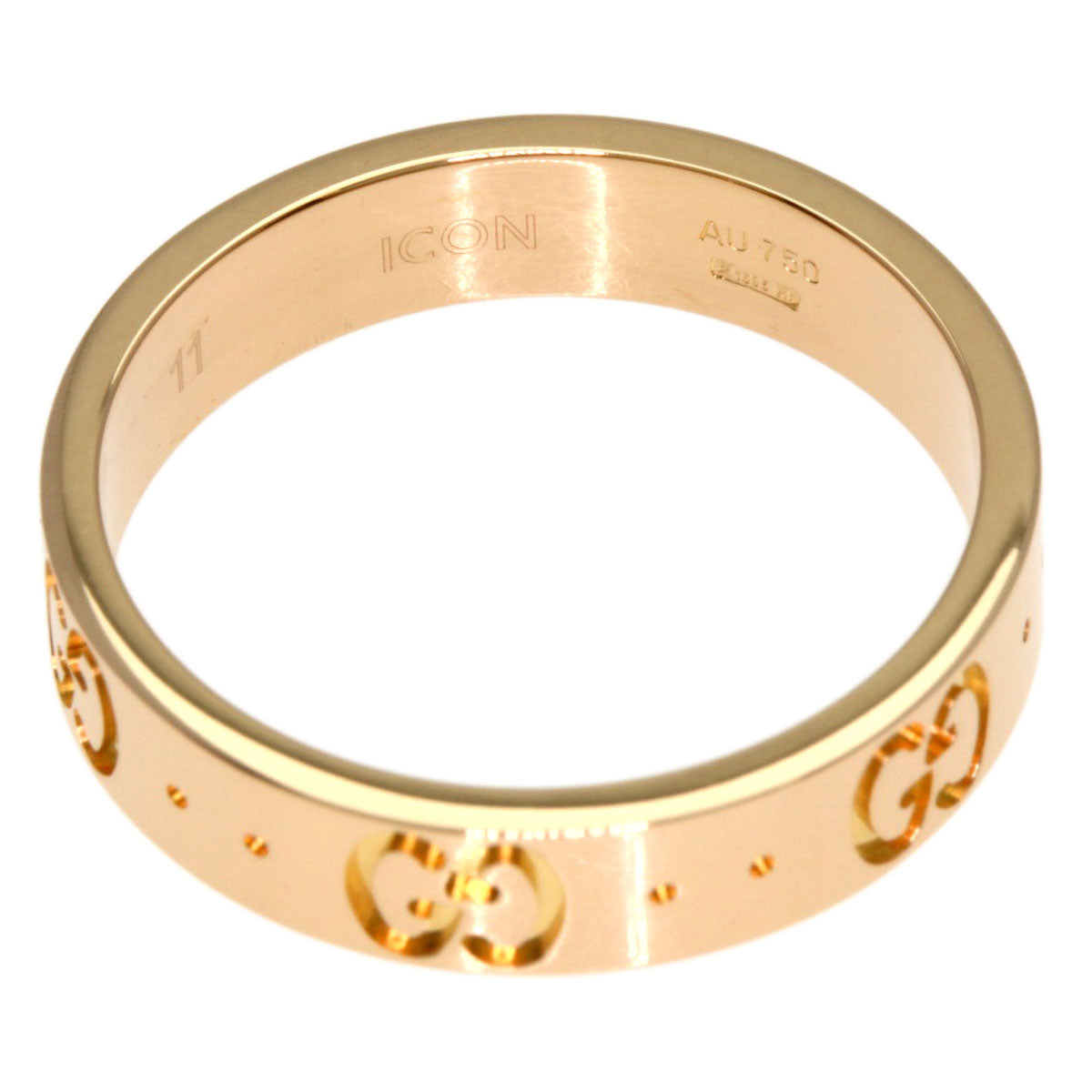 GUCCI Icon # 11 Ring K18 Pink Gold Ladies [Used]