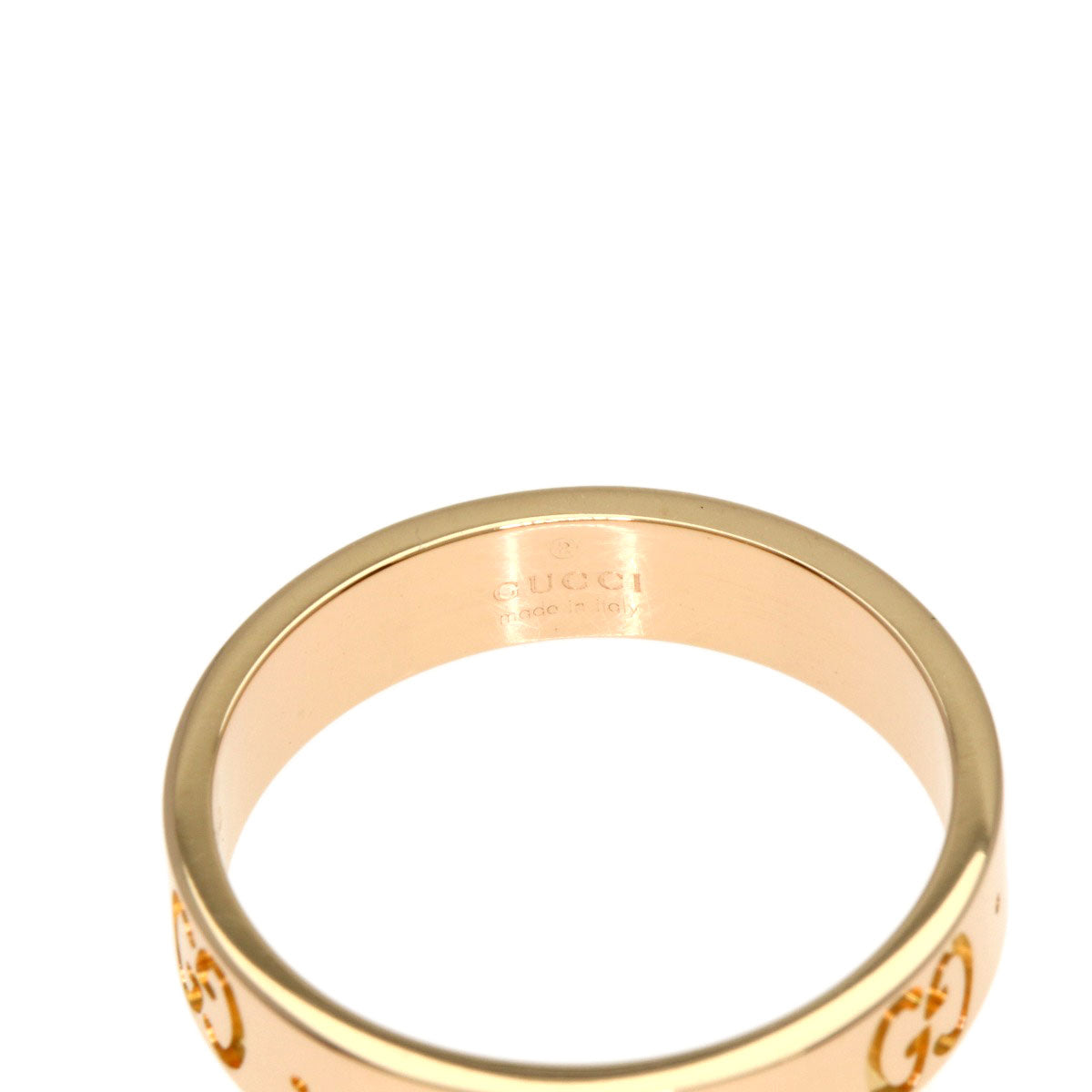GUCCI Icon # 11 Ring K18 Pink Gold Ladies [Used]