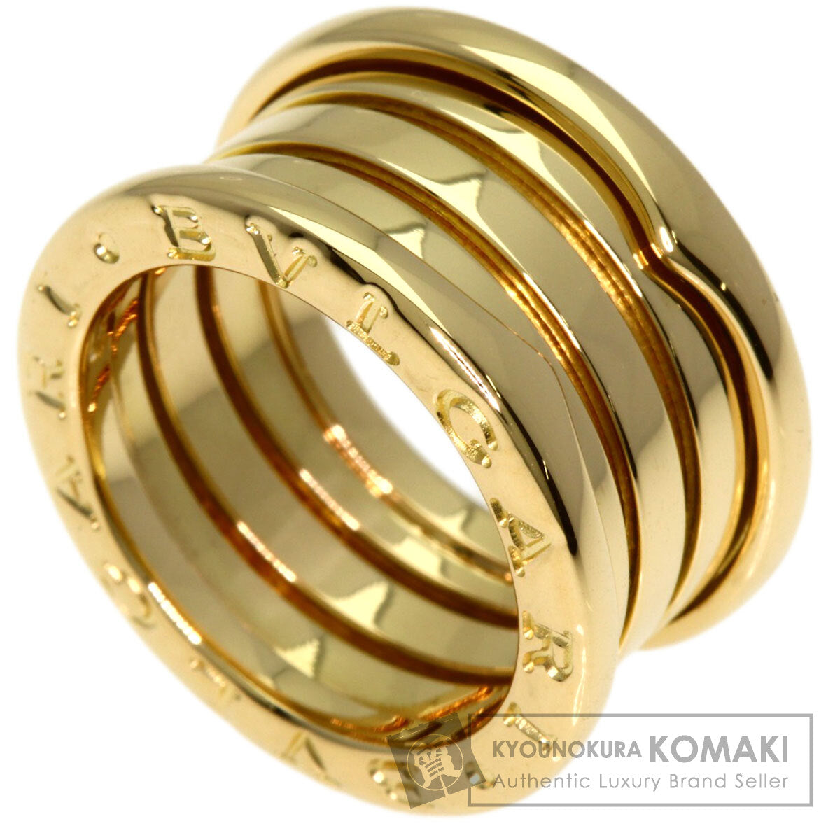 BVLGARI B.zero1 4 Band #48 Ring K18 Yellow Gold Ladies [Used]