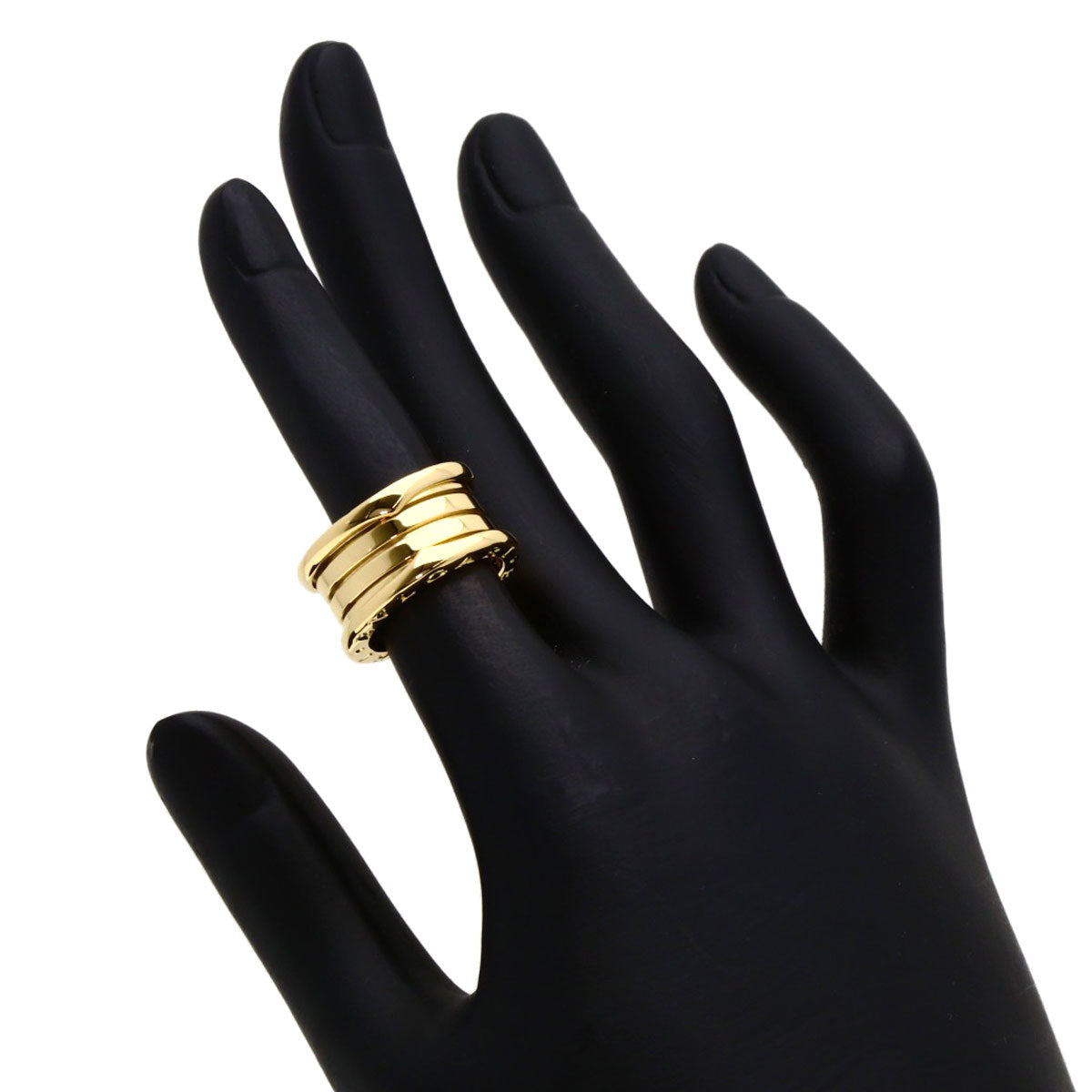 BVLGARI B.zero1 4 Band #48 Ring K18 Yellow Gold Ladies [Used]