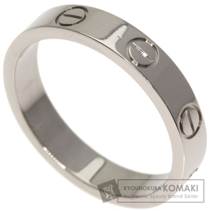 CARTIER Mini love ring #51 Ring K18 White Gold Ladies [Used]
