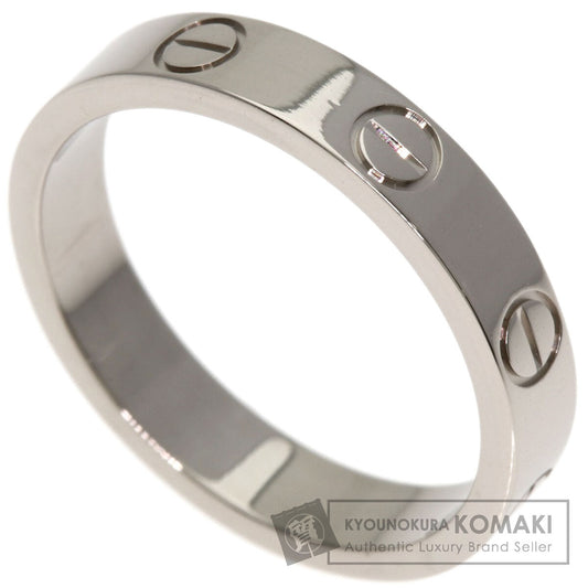 CARTIER Mini love ring #51 Ring K18 White Gold Ladies [Used]