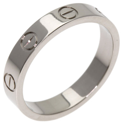 CARTIER Mini love ring #51 Ring K18 White Gold Ladies [Used]