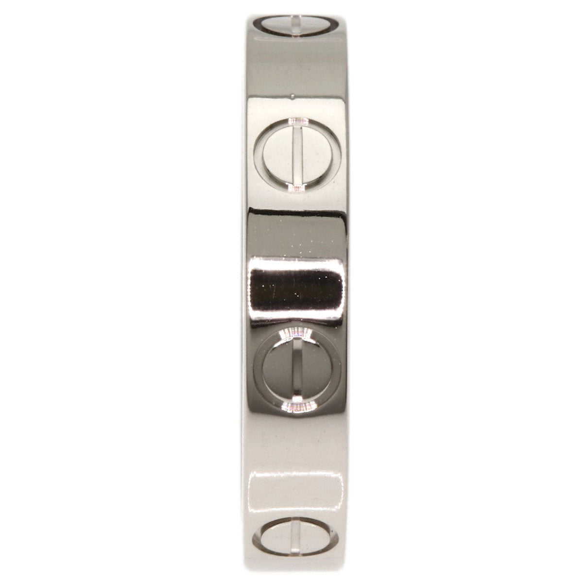 CARTIER Mini love ring #51 Ring K18 White Gold Ladies [Used]