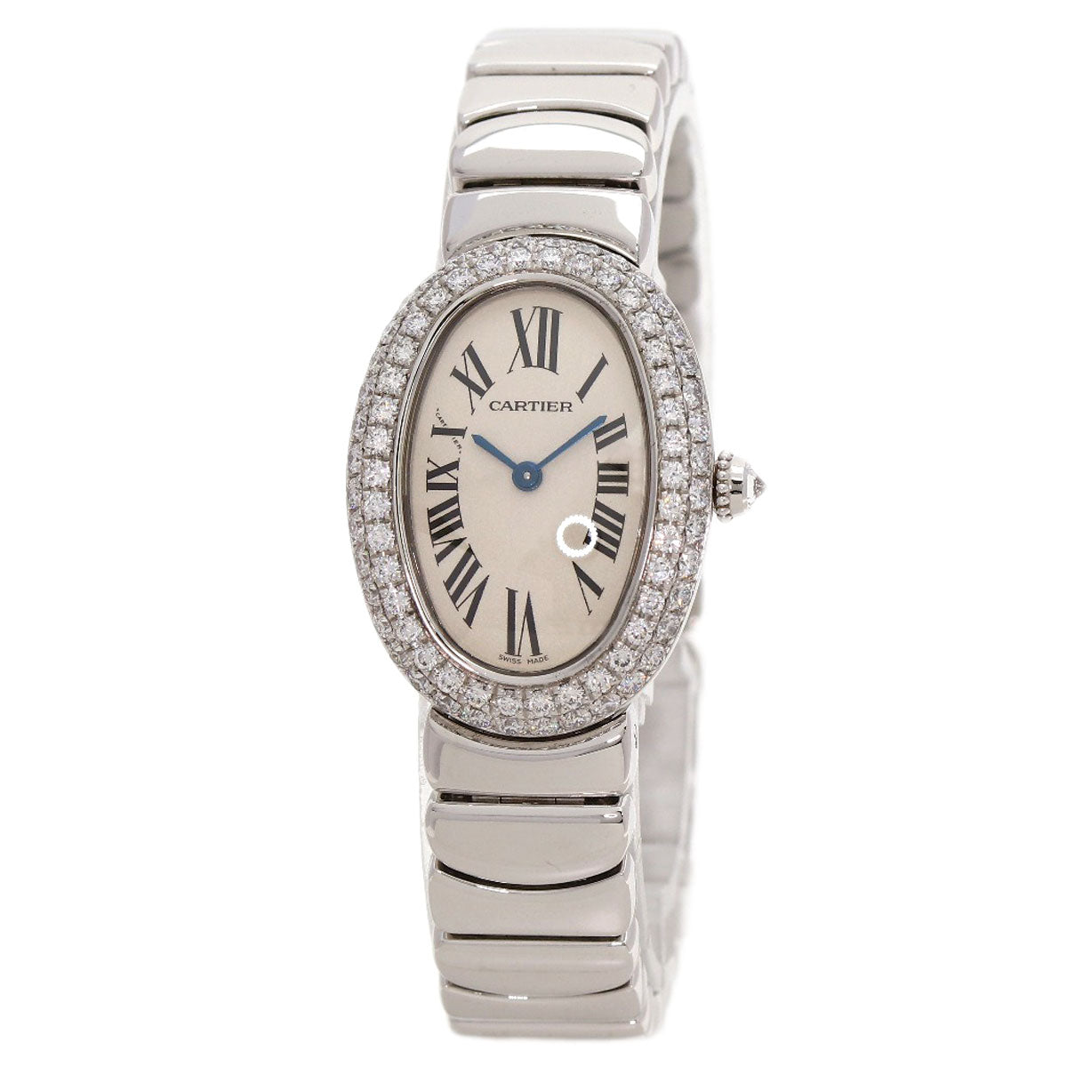 CARTIER Baignoire DiamondBezel Watches WB5097W2 K18 White Gold/K18 White Gold Ladies