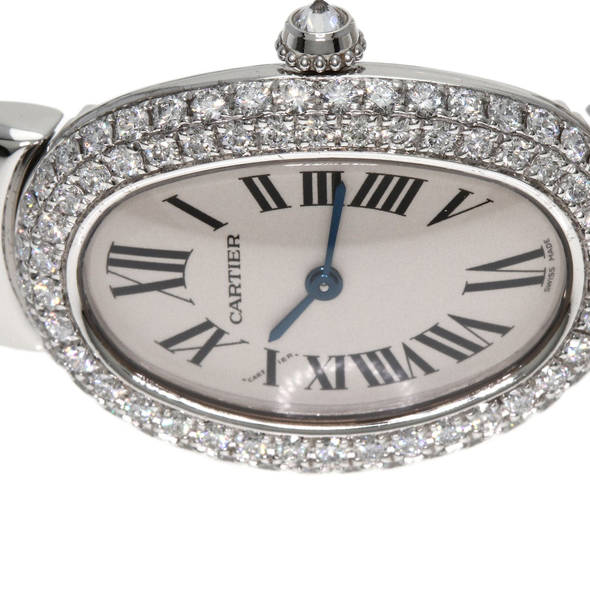 CARTIER Baignoire DiamondBezel Watches WB5097W2 K18 White Gold/K18 White Gold Ladies