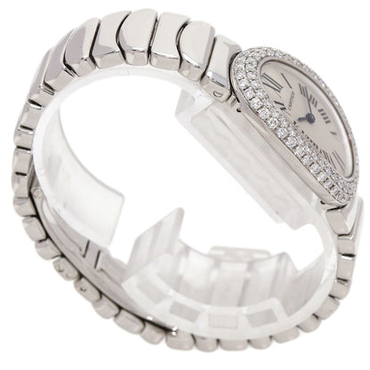 CARTIER Baignoire DiamondBezel Watches WB5097W2 K18 White Gold/K18 White Gold Ladies