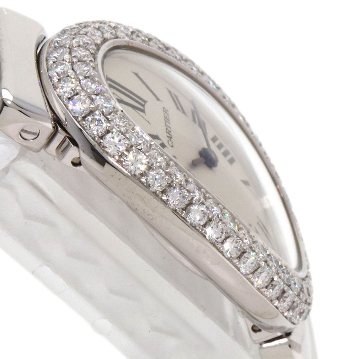 CARTIER Baignoire DiamondBezel Watches WB5097W2 K18 White Gold/K18 White Gold Ladies
